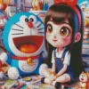 Doraemon And Girl Diamond Painting