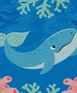Easy Blue Whale Diamond Painting