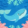 Easy Blue Whale Diamond Painting