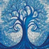 Mosaic Blue Tree Diamond Painting