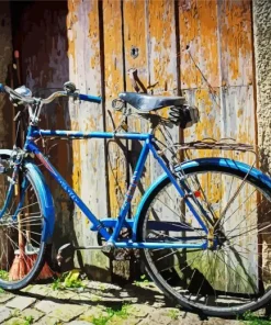 Old Blue Bike Diamond Painting