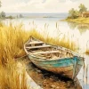 Old Row Boat Diamond Painting