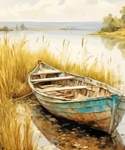 Old Row Boat Diamond Painting