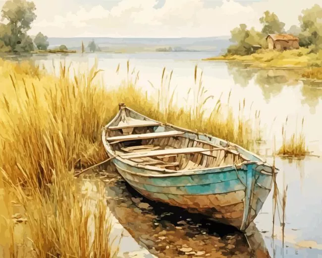 Old row boat Diamond Dotz Old Row Boat Diamond Painting
