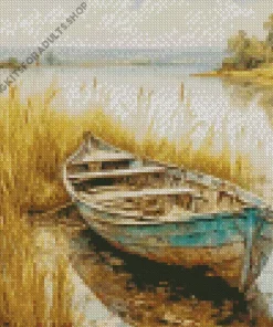 Old Row Boat Diamond Painting