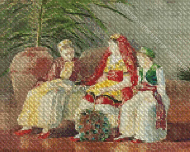 Winslow Homer children under a palm Diamond Dotz Winslow Homer Children Under A Palm Diamond Painting