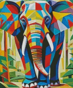 Aesthetic Colorful Elephant Diamond Painting