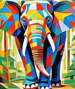 Aesthetic Colorful Elephant Diamond Painting