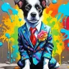Aesthetic Dog In A Suit Diamond Painting