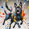 Aesthetic Dog Splatter Diamond Painting