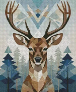 Aesthetic Geometric Deer Art Diamond Painting