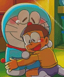Aesthetic Nobita And Doraemon Diamond Painting