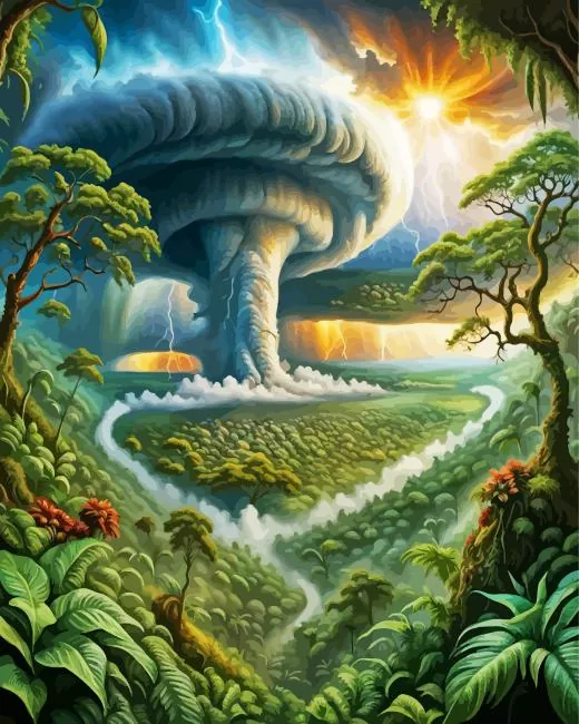 aesthetic tornado art Diamond With Numbers Aesthetic Tornado Art Diamond Painting