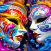 Aesthetic Drama Masks Diamond Painting
