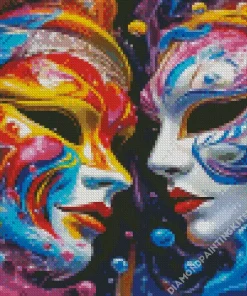 Aesthetic Drama Masks Diamond Painting