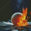 Basketball On Fire Diamond Painting
