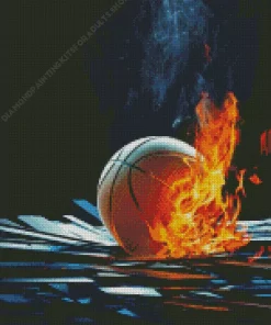 Basketball On Fire Diamond Painting