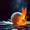 Basketball On Fire Diamond Painting