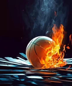 Basketball On Fire Diamond Painting
