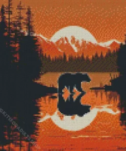 Bear Silhouette Diamond Painting
