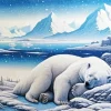 Bear Sleeping Diamond Painting