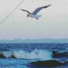 Bird Flying Over Ocean Diamond Painting