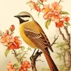 Bird On Flowers Diamond Painting