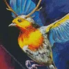 Bird With Antlers Diamond Painting