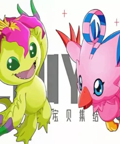 Biyomon And Palmon Diamond Painting