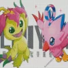 Biyomon And Palmon Diamond Painting