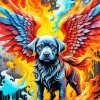 Black Dog Angel Art Diamond Painting
