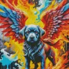 Black Dog Angel Art Diamond Painting