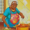 Black Grandma Diamond Painting