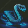 Blue And Black Snake Diamond Painting