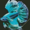 Blue And Green Betta Fish Diamond Painting