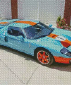 Blue And Orange GT40 Diamond Painting