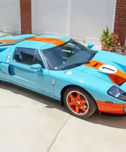 Blue And Orange GT40 Diamond Painting