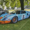 Blue And Orange GT40 Race Car Diamond Painting