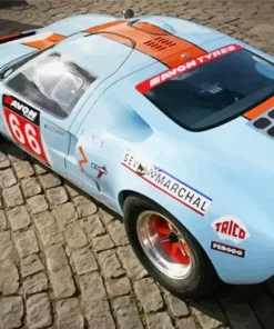 Blue And Orange GT40 Racing Car Diamond Painting