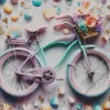 Blue And Pink Bike Diamond Painting