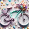 Blue And Pink Bike Diamond Painting