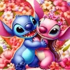 Blue And Pink Stitch Diamond Painting