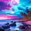 Blue And Purple Sunset Diamond Painting