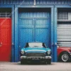 Blue And Red Cars Diamond Painting