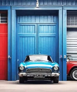 Blue And Red Cars Diamond Painting