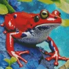 Blue And Red Frog Diamond Painting