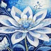 Blue And White Flower Diamond Painting