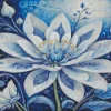 Blue And White Flower Diamond Painting