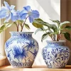 Blue And White Flower Vases Diamond Painting