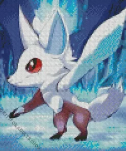 Blue And White Fox Pokemon Diamond Painting